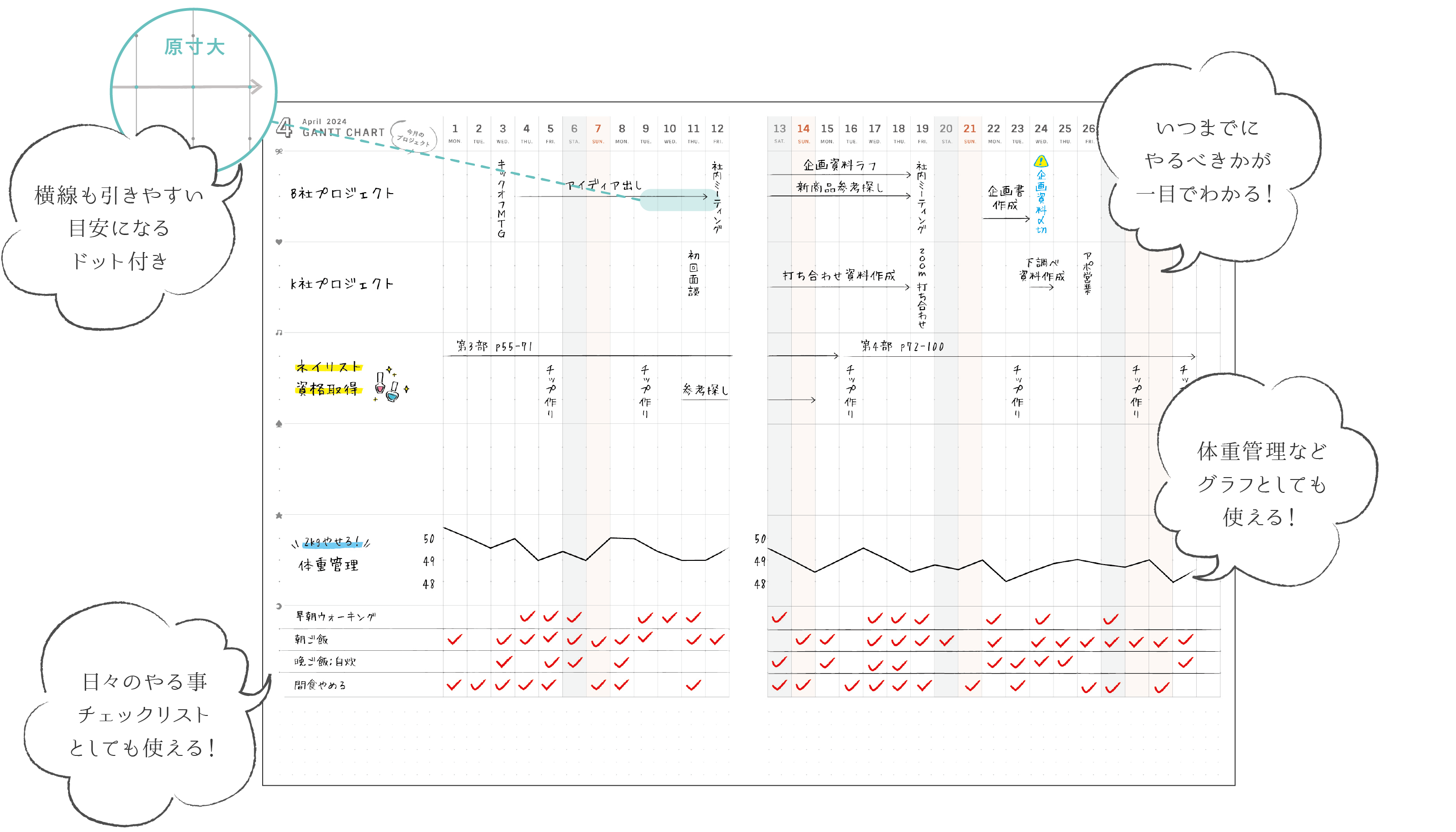 月間ガントチャート_私らしさ手帳